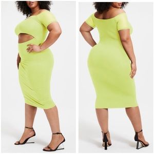 Good American Lime Midi Dress